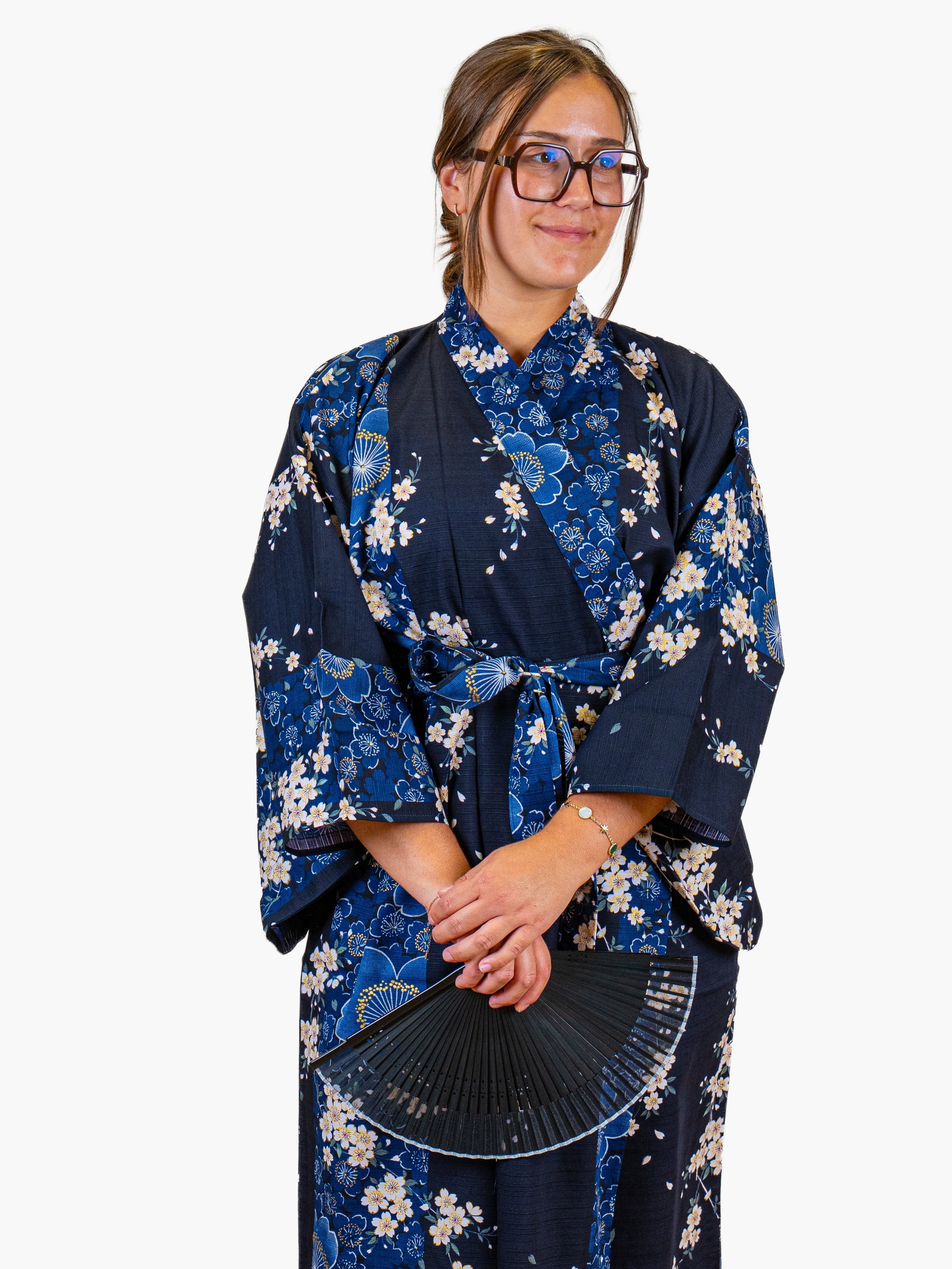 Kimono Giapponese da Donna – Sakura Blu