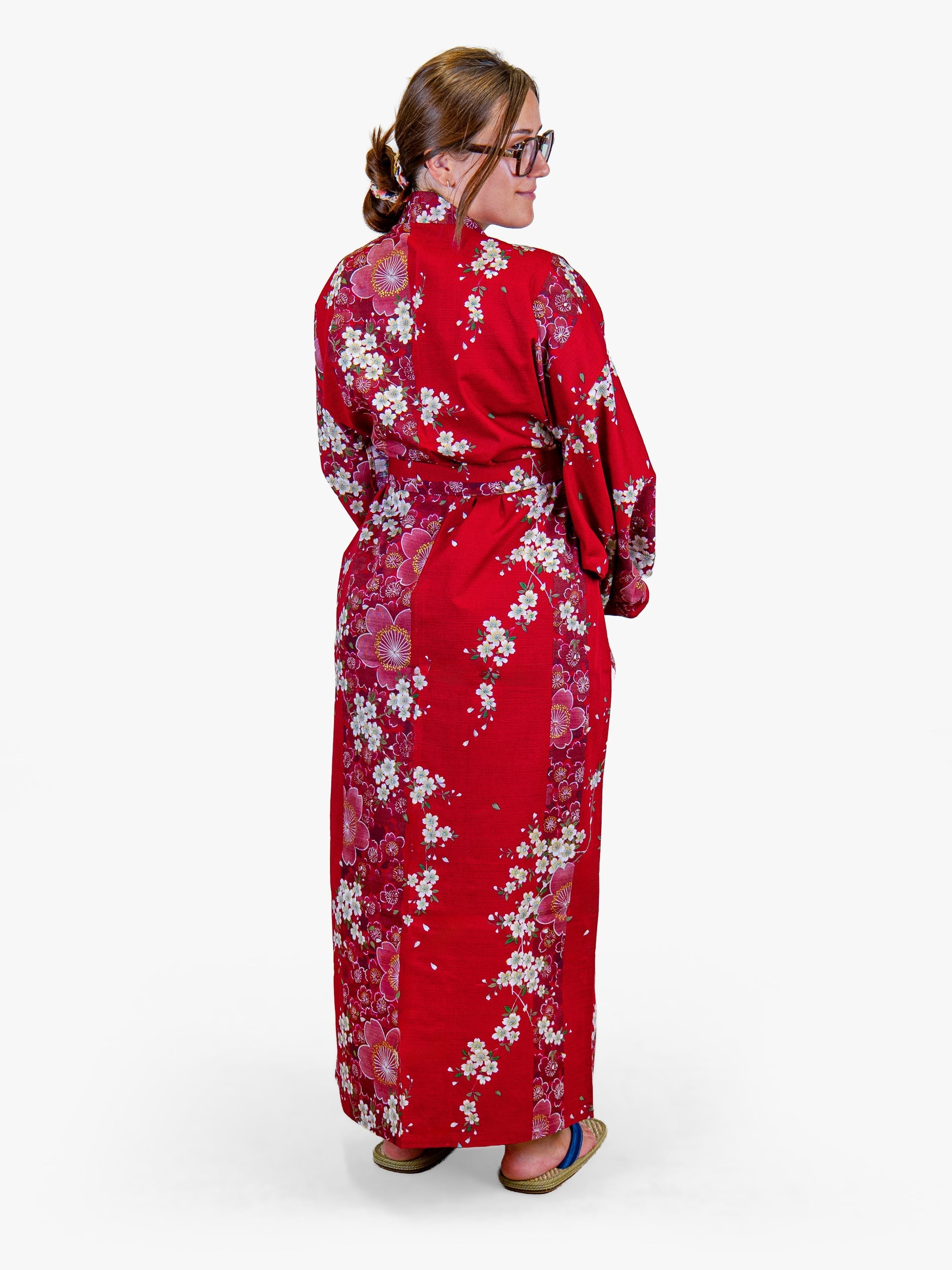 Kimono Giapponese da Donna – Sakura Rosso