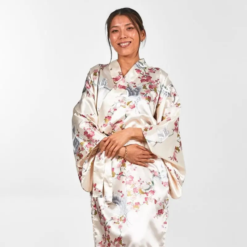Kimono giapponese da donna Ume to Tsuru - Taglia unica