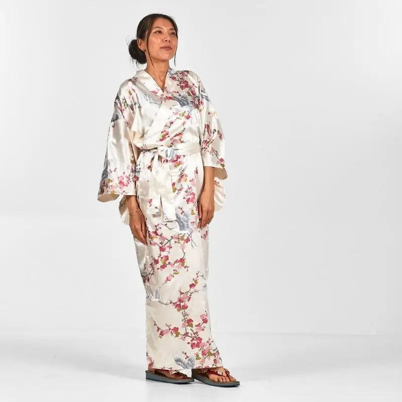 Kimono giapponese da donna Ume to Tsuru - Taglia unica