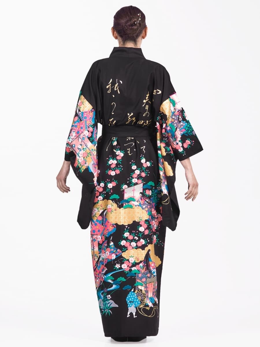 Kimono giapponese Furisode da donna - Taglia unica