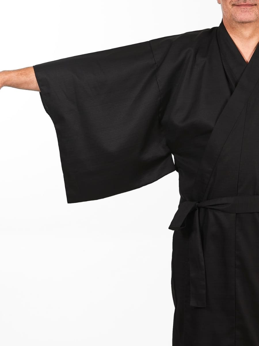 Kimono Giapponese Nero Da Uomo - Taglia unica