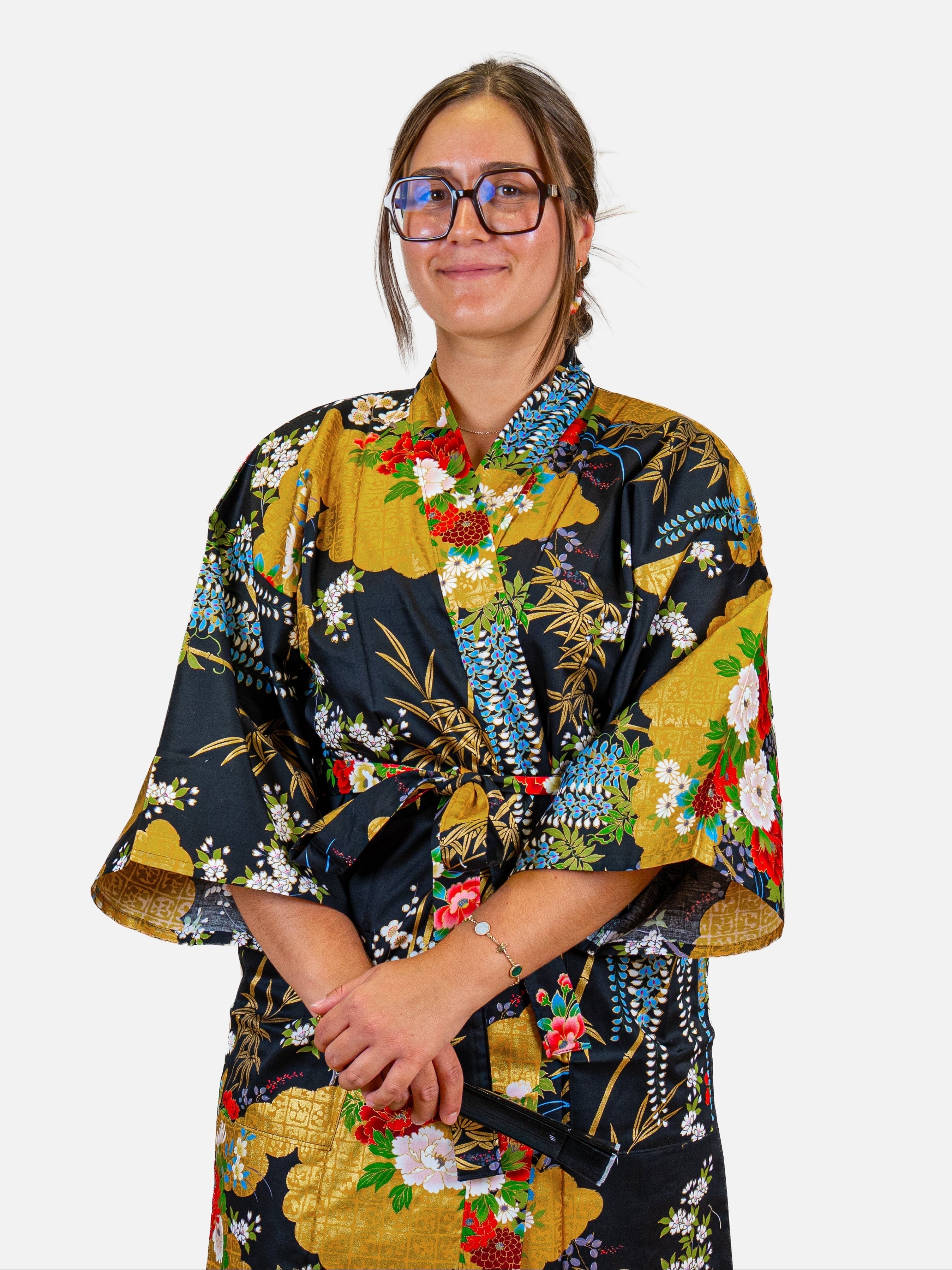 Kimono Happi da Donna – Botan Dorato
