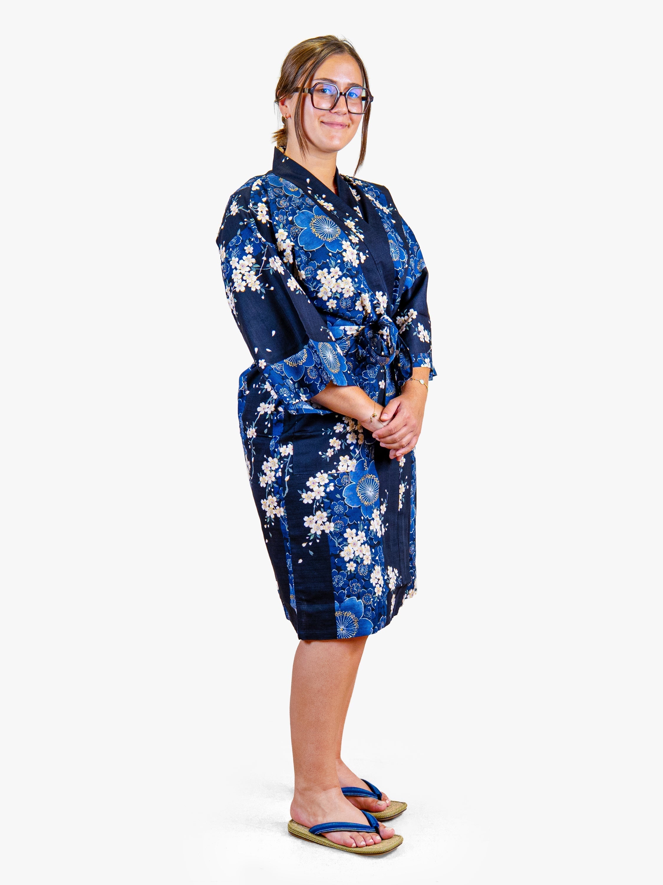 Kimono Happi da Donna – Sakura Blu