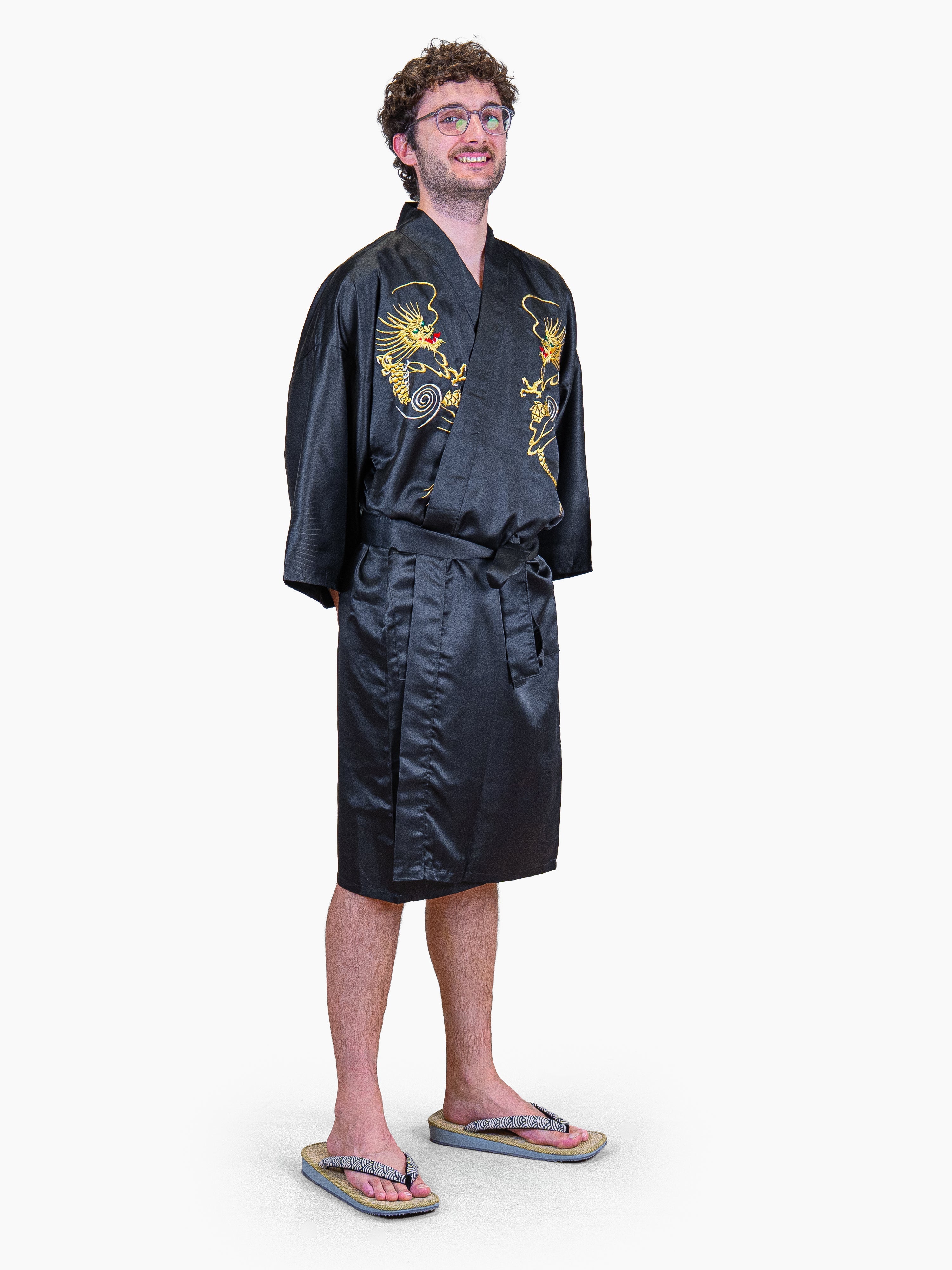 Kimono Happi da Uomo Oversize – Drago Dorato