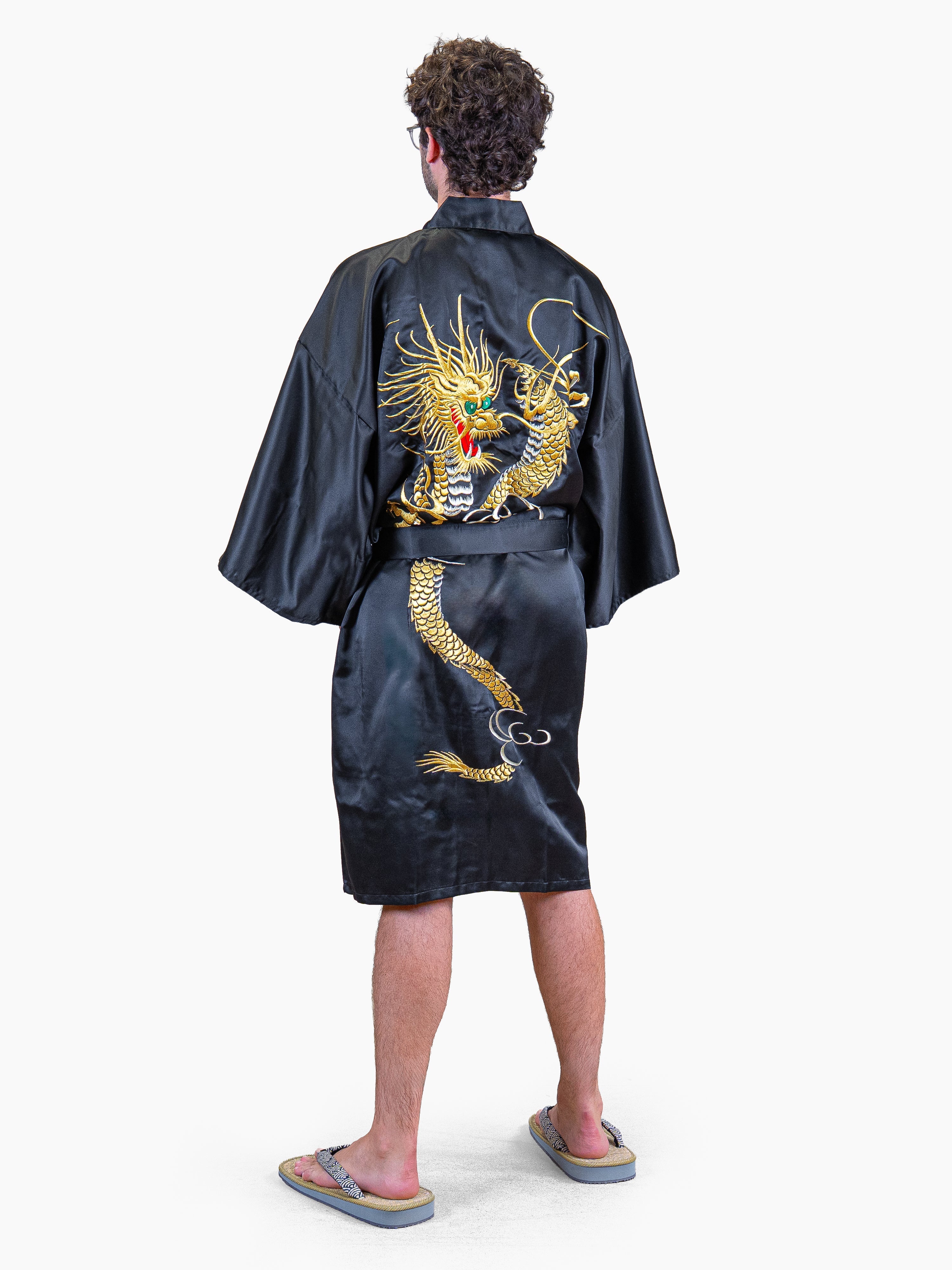 Kimono Happi da Uomo Oversize – Drago Dorato