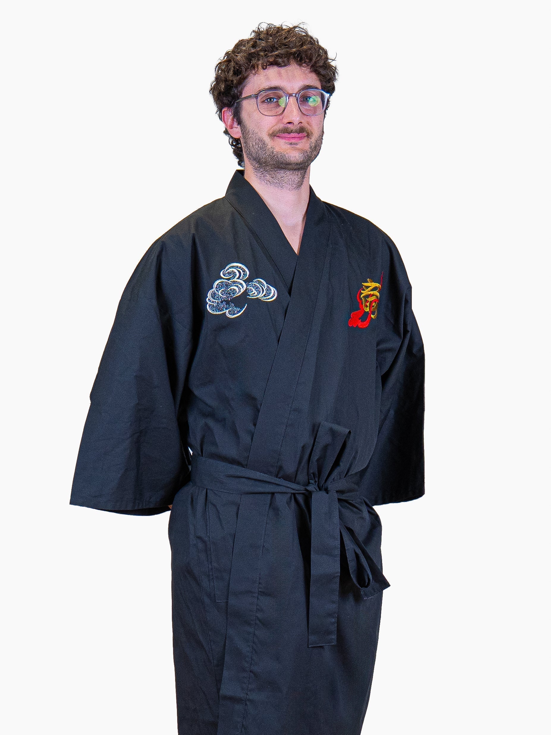 Kimono Happi da Uomo Oversize – Drago Ricamato