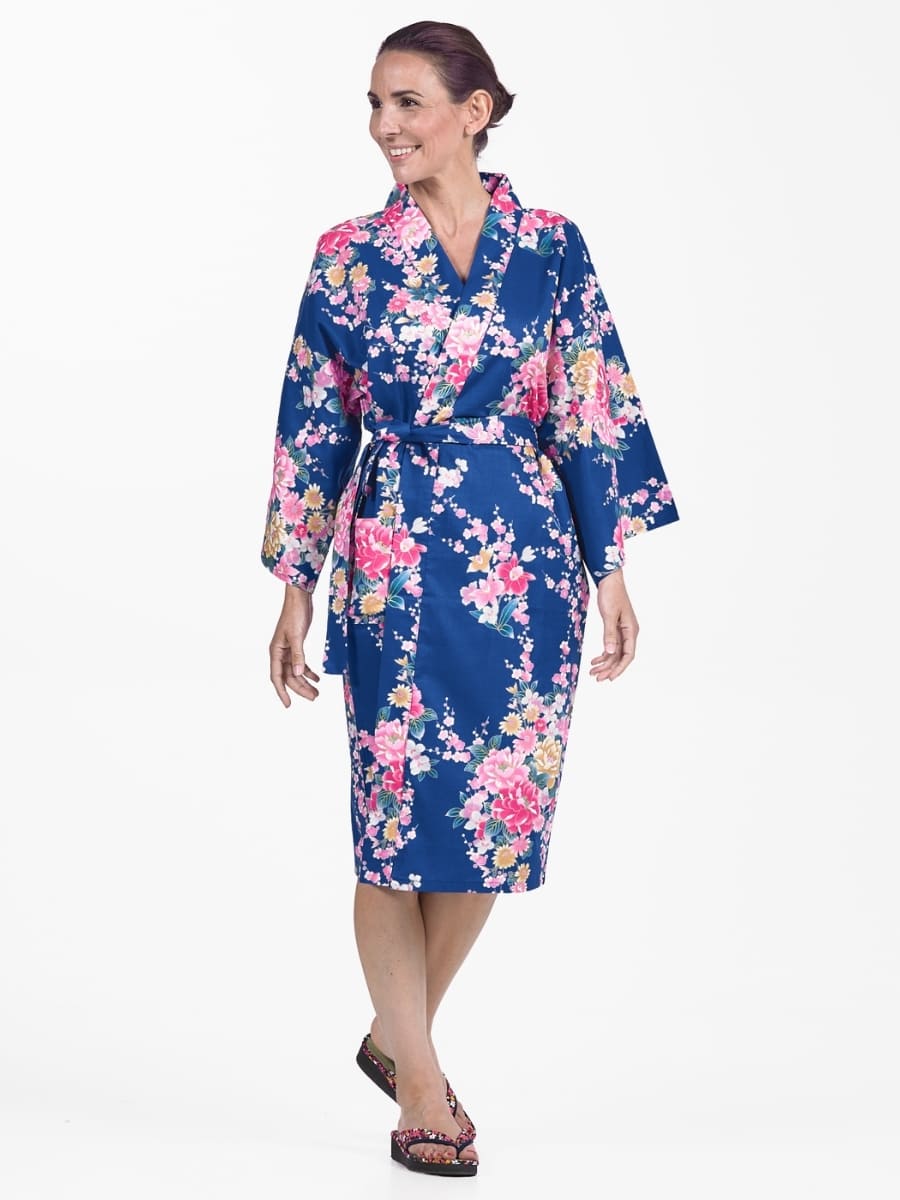 Kimono Happi Donna Botan to Uchōran - Taglia unica