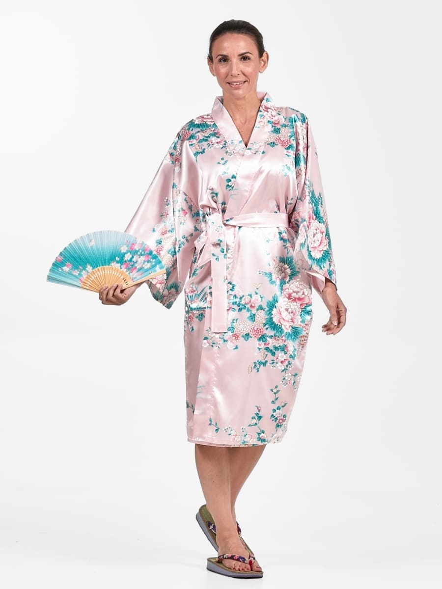 Kimono Happi Peonia e Iris Donna - Taglia unica