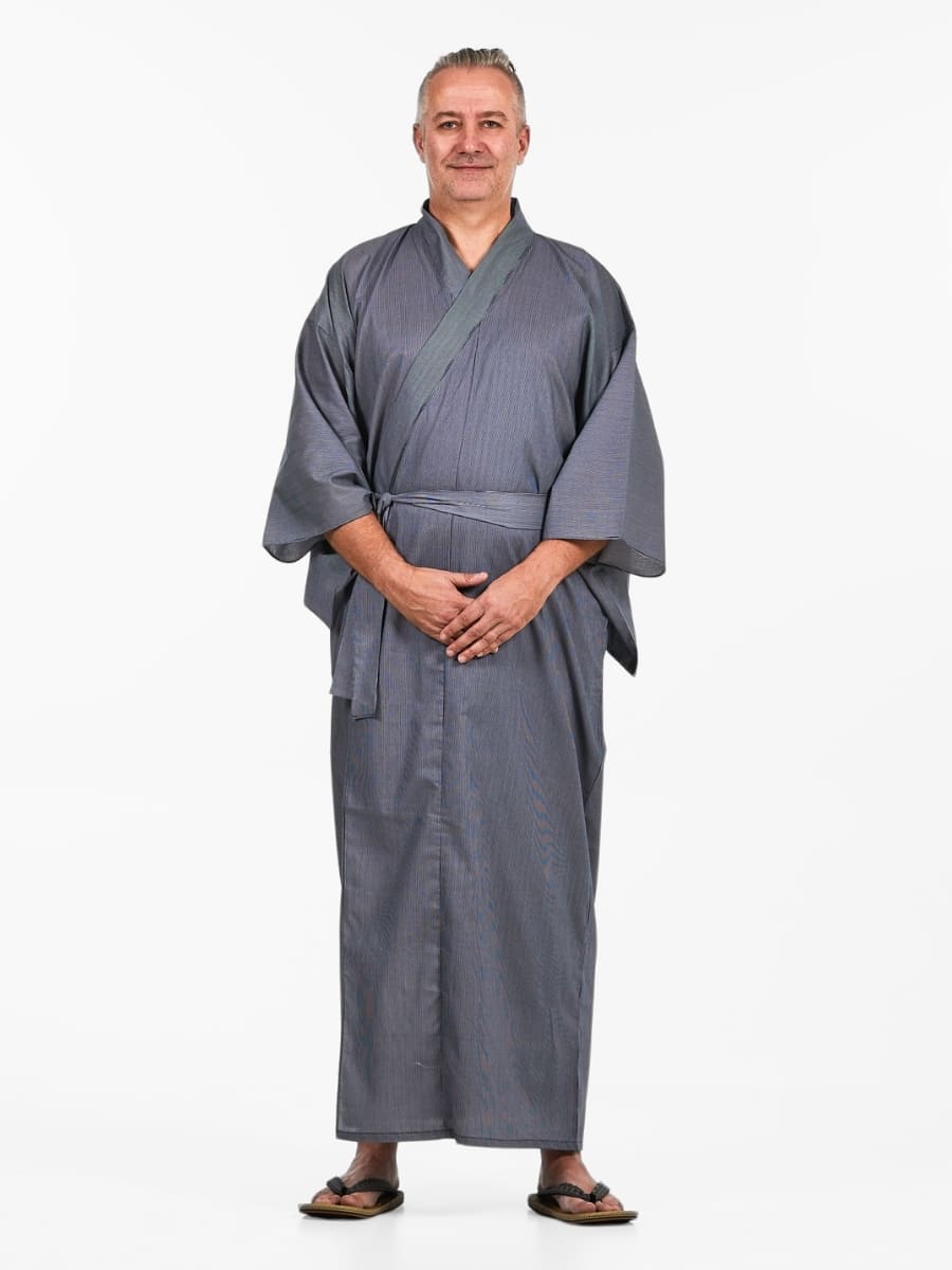 Kimono Yukata A Righe Da Uomo