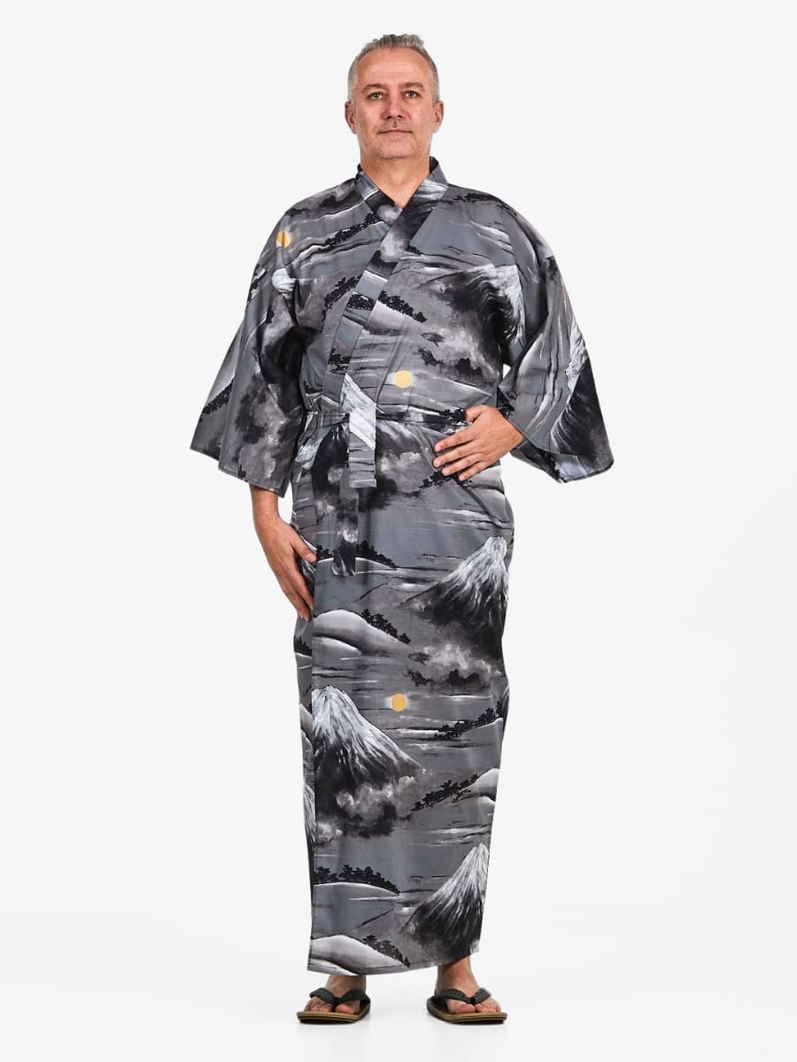 Kimono Yukata Da Uomo Monte Fuji