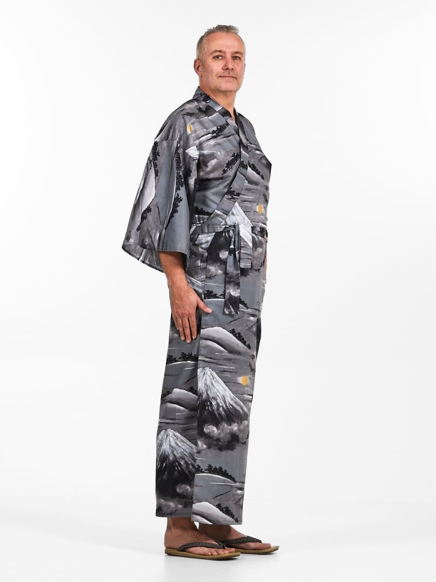 Kimono Yukata Da Uomo Monte Fuji