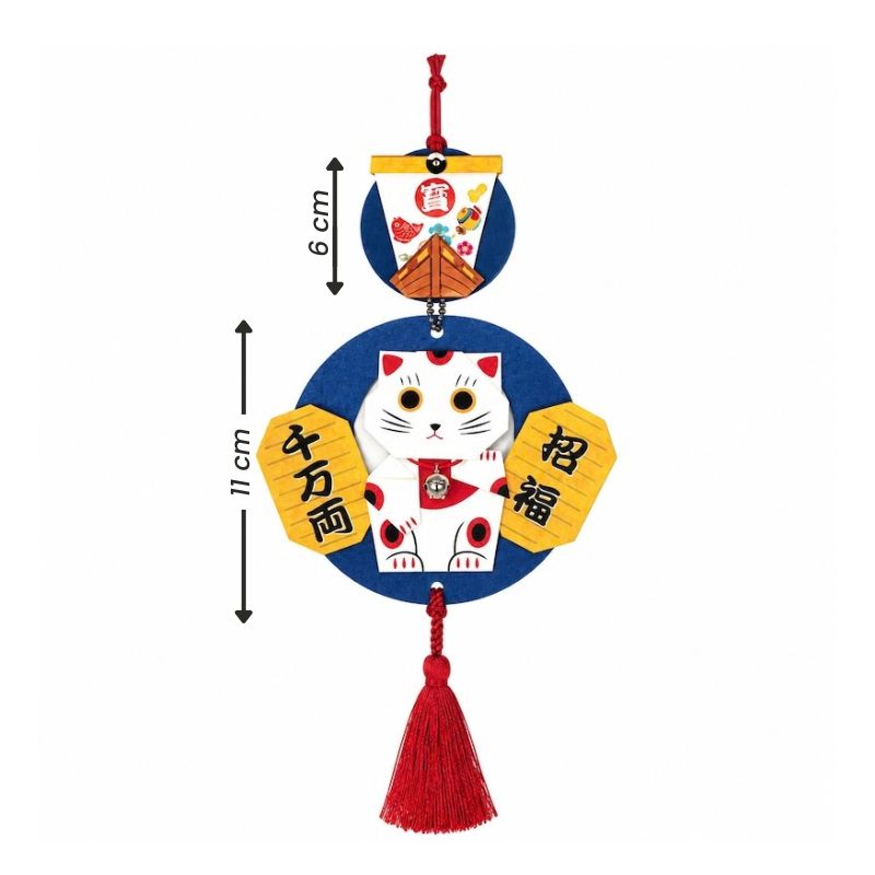Kit Creativo Giapponese per Decorazione da Appendere - Maneki Neko