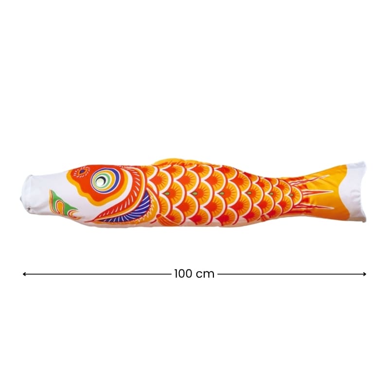 Koinobori tradizionale giapponese arancione 100 cm