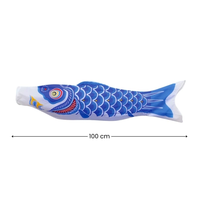 Koinobori tradizionale giapponese blu 100 cm