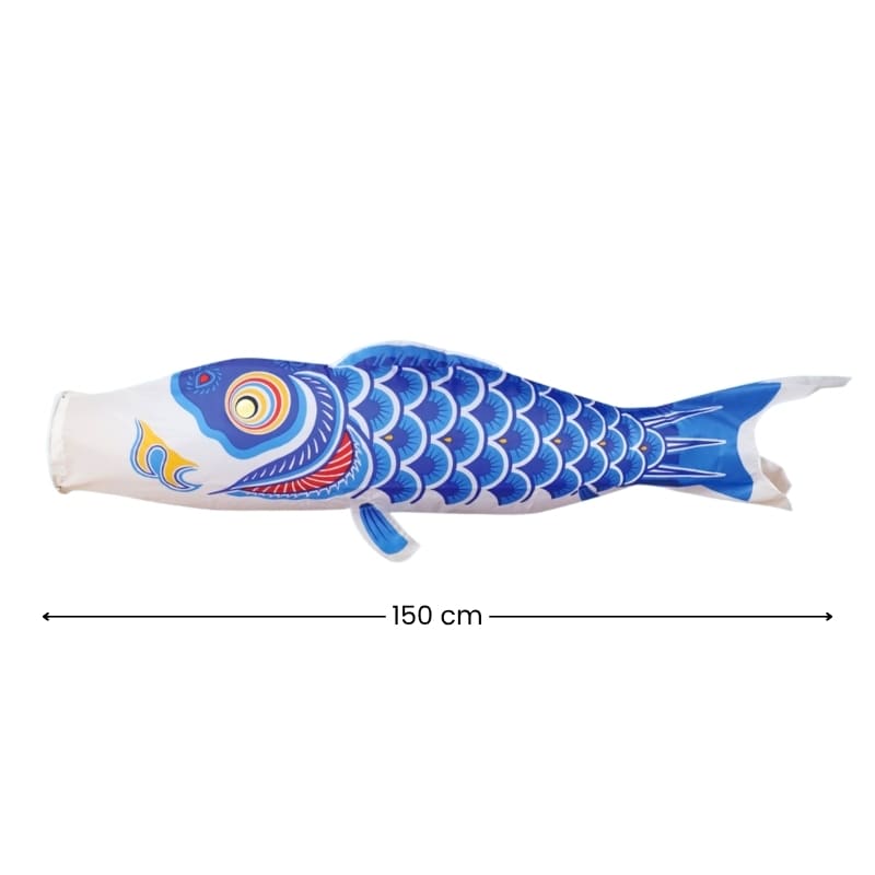Koinobori tradizionale giapponese blu 150 cm
