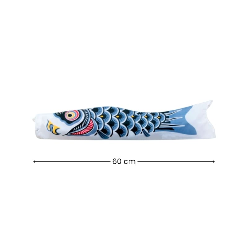 Koinobori giapponese tradizionale nero 60 cm
