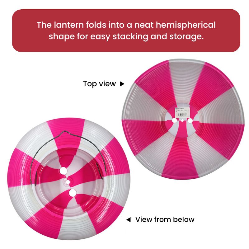 Lanterna Giapponese Chochin Bianca Rosa