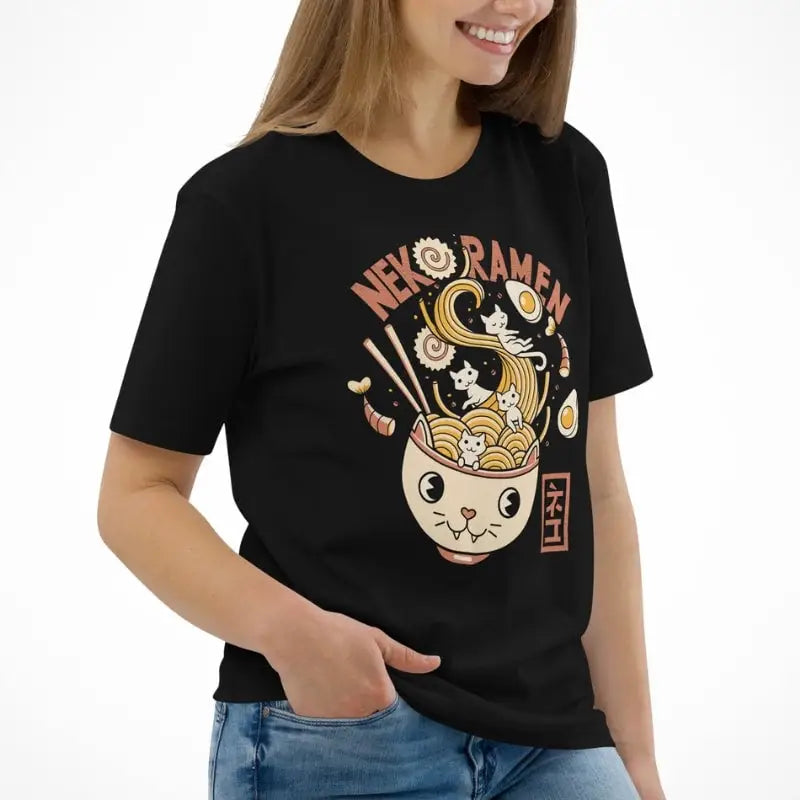 Maglietta giapponese Neko Ramen