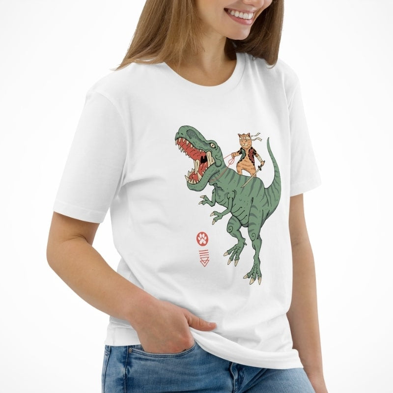Maglietta giapponese Neko T-Rex