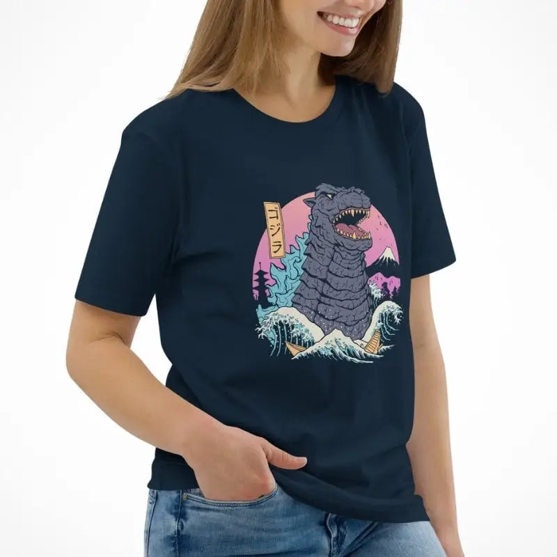 Maglietta giapponese retrò Kaiju