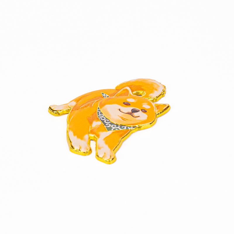 Magnete giapponese in metallo a forma di Shiba Inu