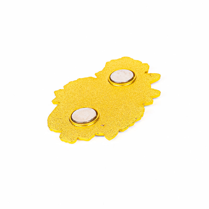 Magnete giapponese in metallo con gatto e ortensie
