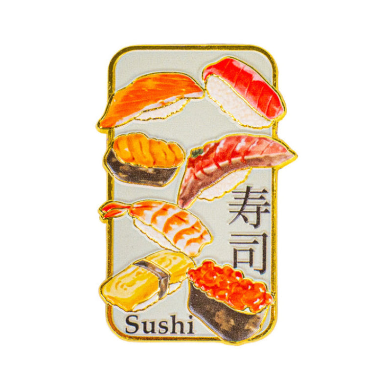 Magnete giapponese in metallo con motivo a sushi