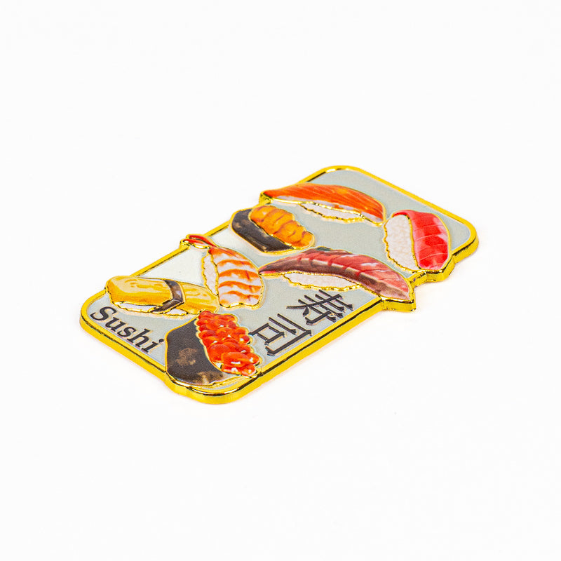 Magnete giapponese in metallo con motivo a sushi