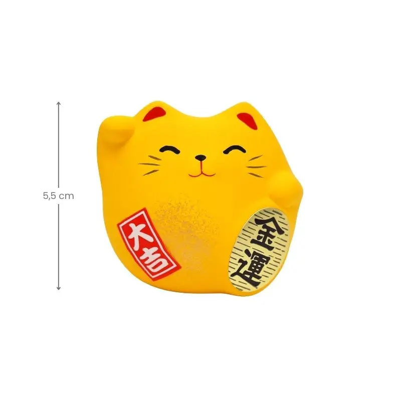 Maneki Neko rotondo giallo