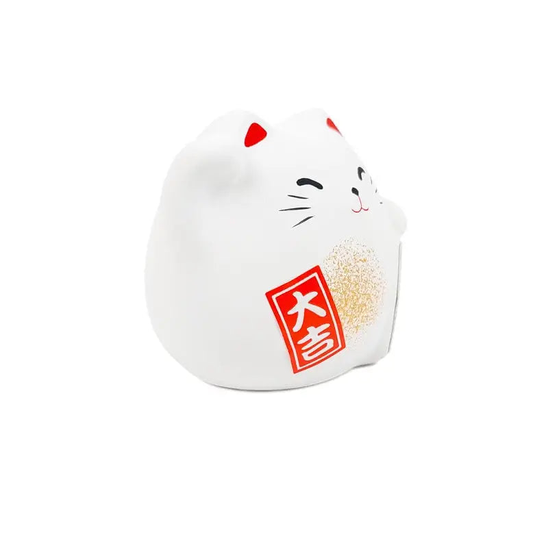 Maneki Neko rotondo bianco