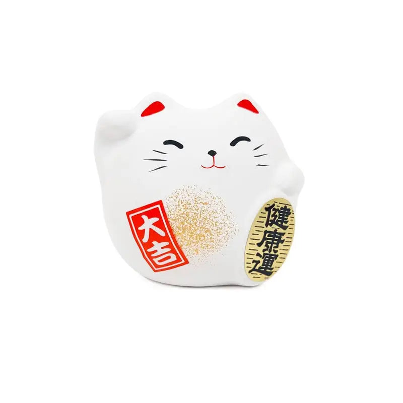 Maneki Neko rotondo bianco