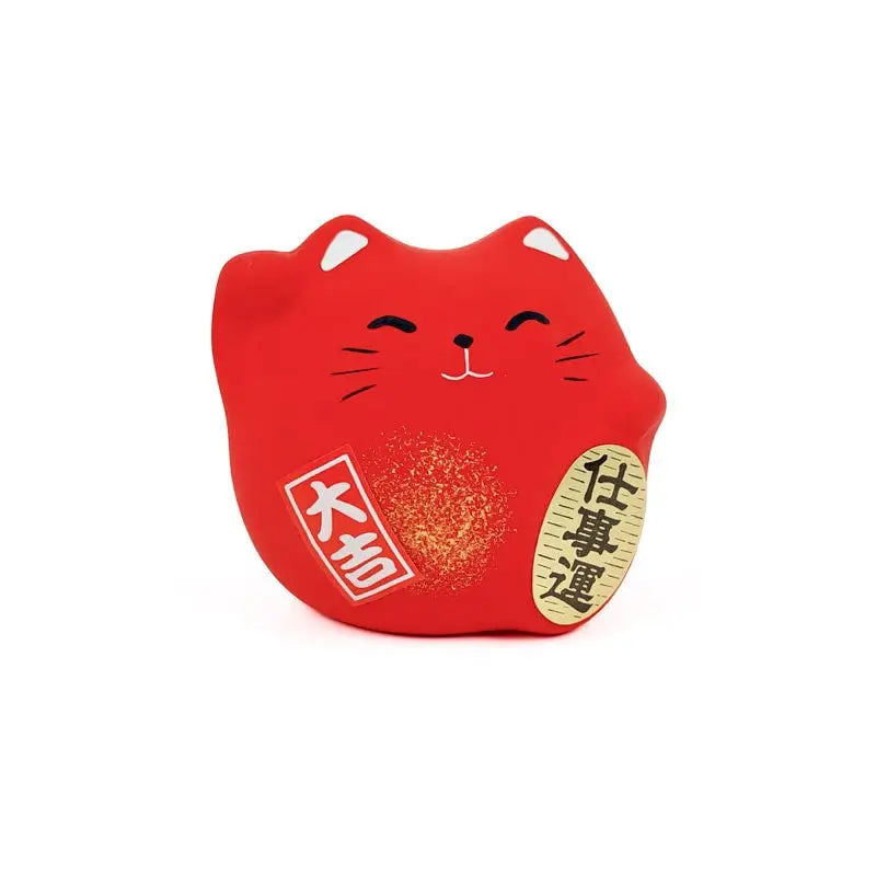 Maneki Neko rotondo rosso