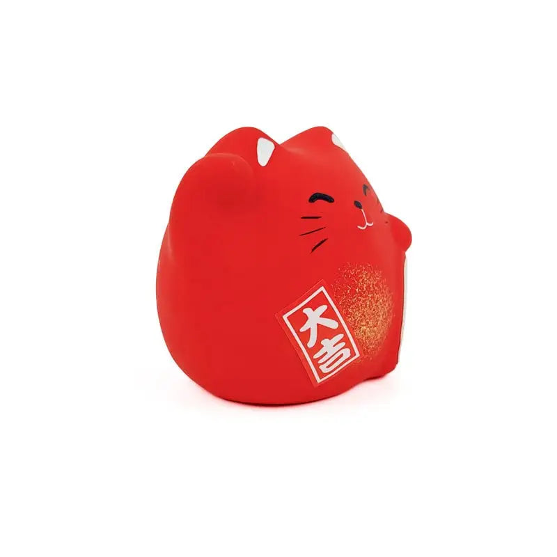 Maneki Neko rotondo rosso