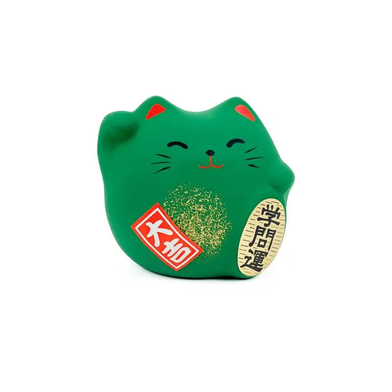 Maneki Neko Verde rotondo