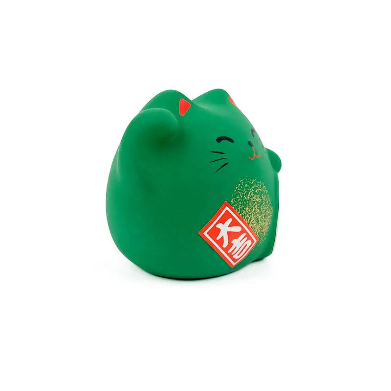 Maneki Neko Verde rotondo