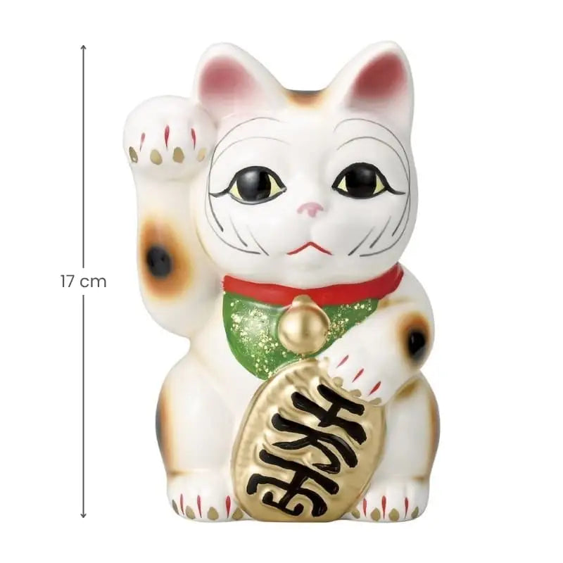 Maneki Neko Zampa destra bianca - 17 cm