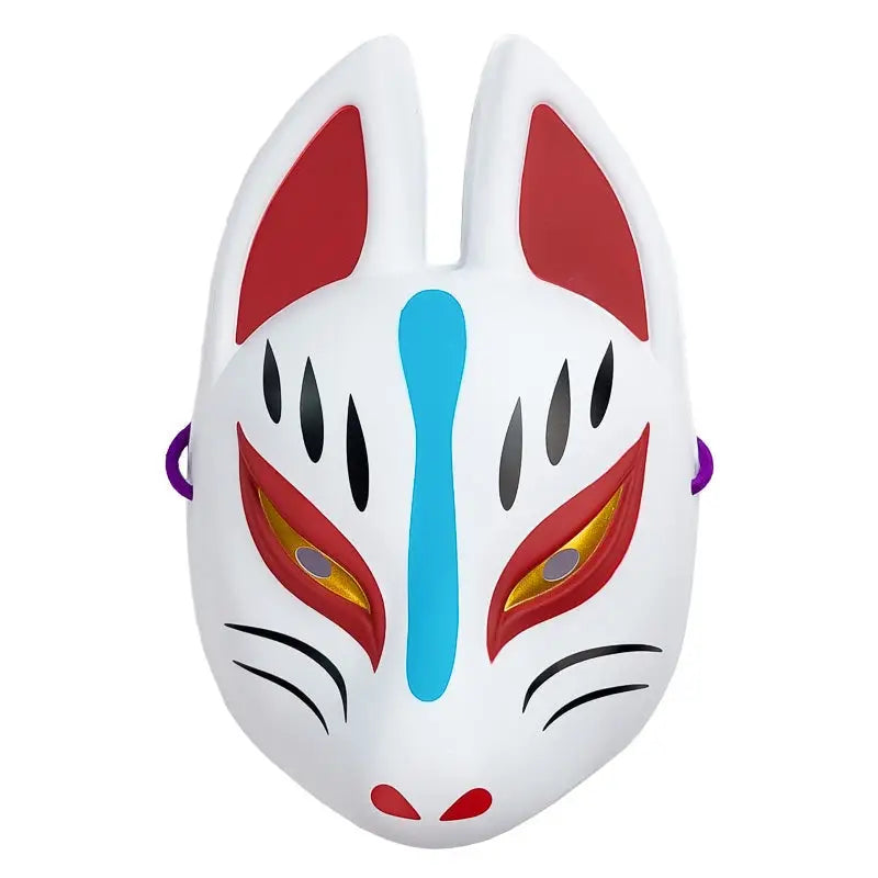 Maschera Kitsune giapponese bianca