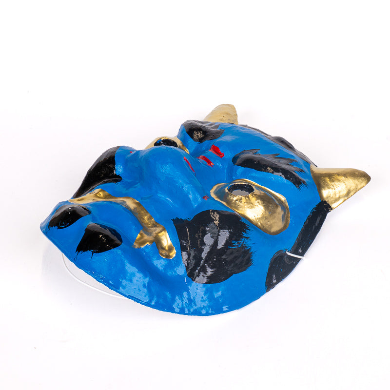 Maschera Oni Giapponese in Cartapesta - Blu
