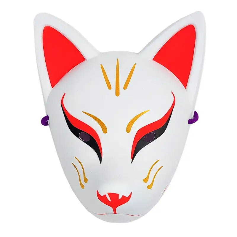 Maschera tradizionale giapponese di volpe bianca