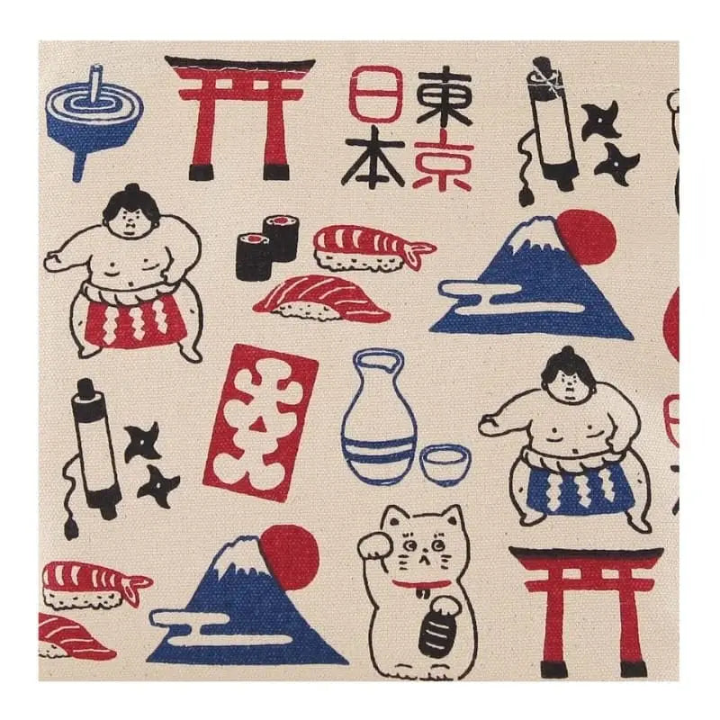 Mini borsa a tracolla con i simboli del Giappone