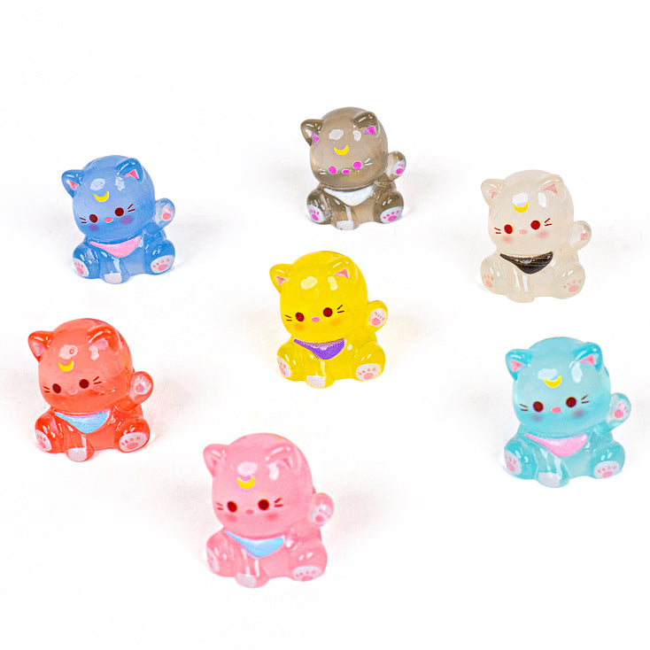 Mini Statuetta - Gatto Colorato Fosforescente