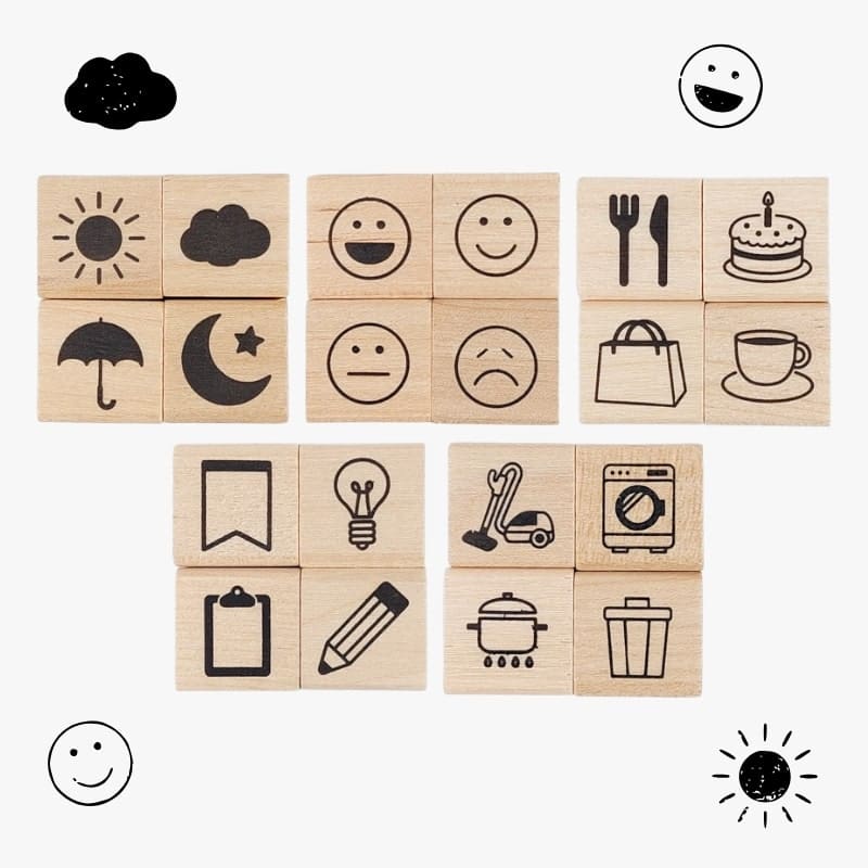 Mini diario giapponese con francobolli