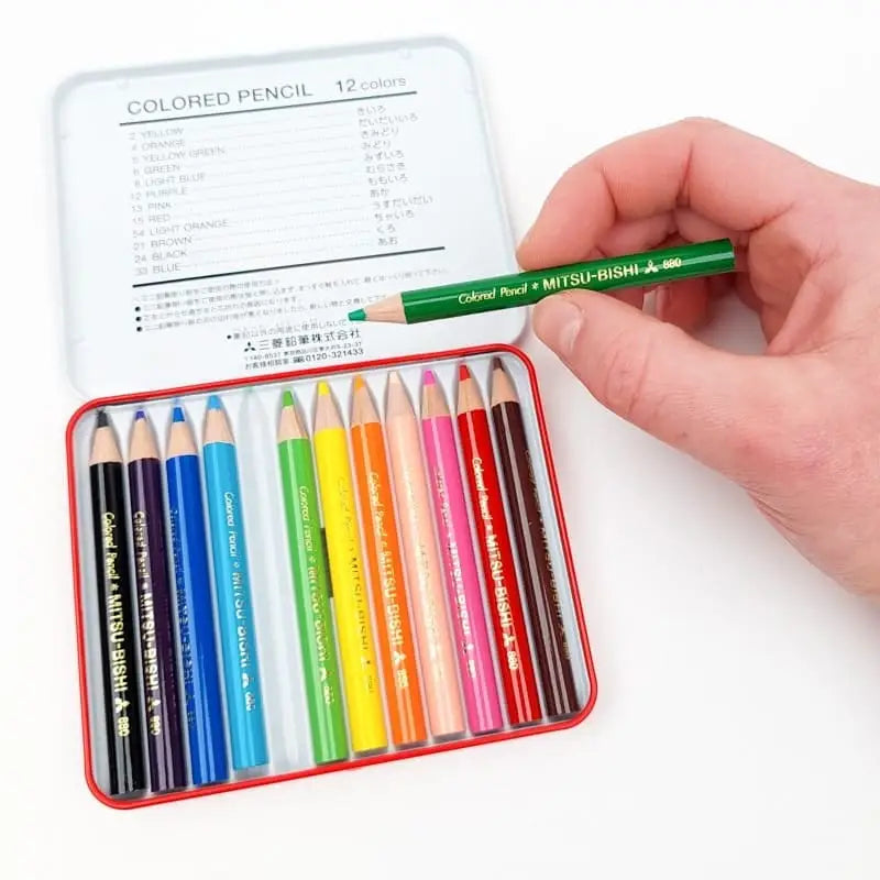 Mitsubishi 880 Mini matite colorate giapponesi a tinta unita