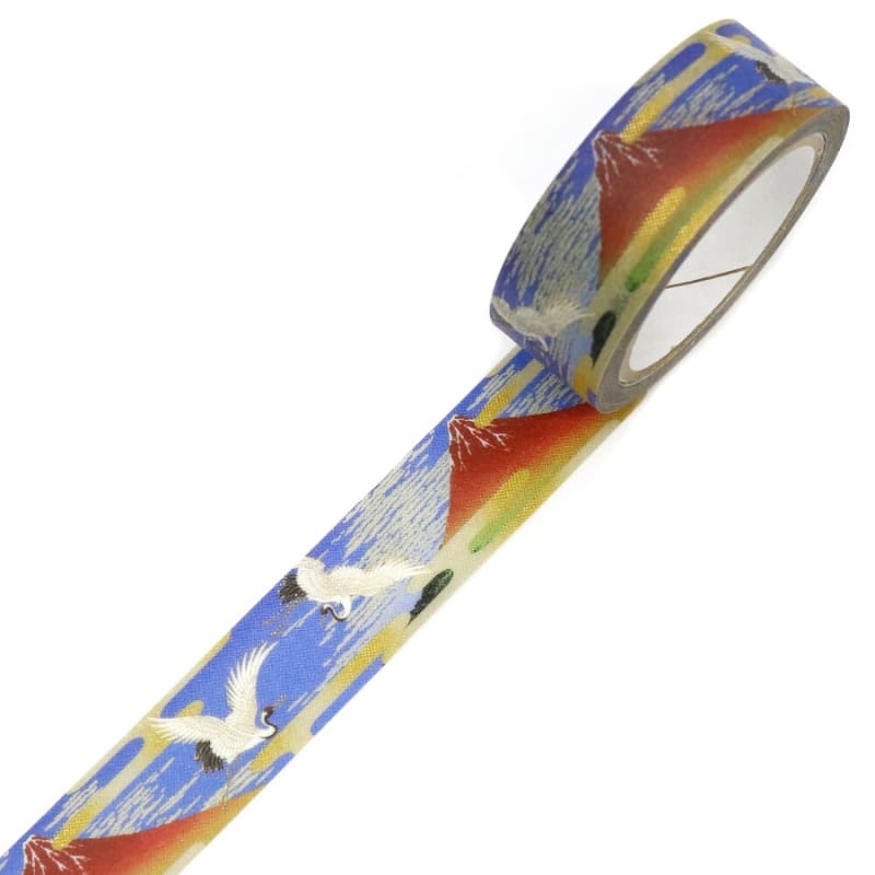 Nastro Washi giapponese Fuji rosso e gru
