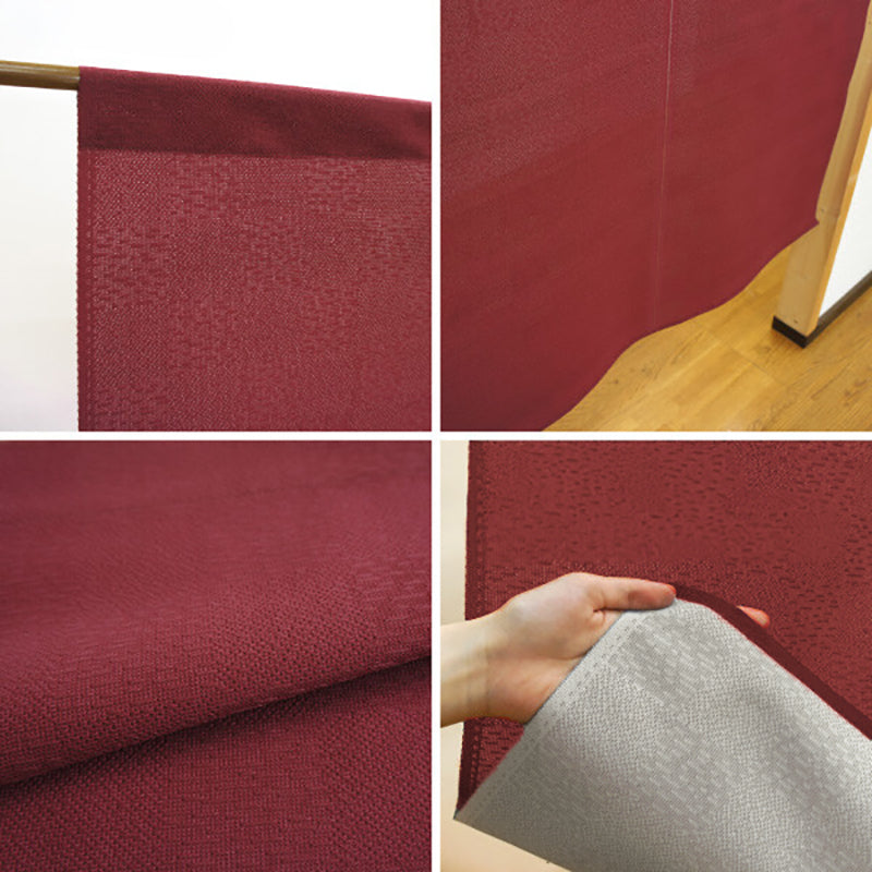 Noren Giapponese Ichimatsu - Bordeaux 85 x 150 cm