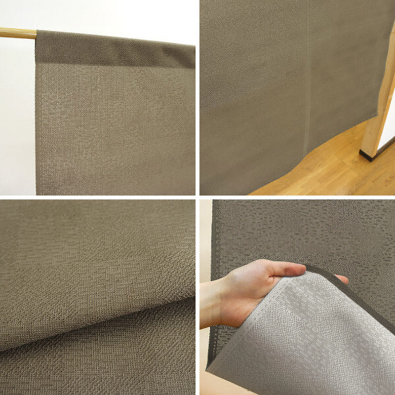 Noren Giapponese Ichimatsu - Marrone 85 x 150 cm