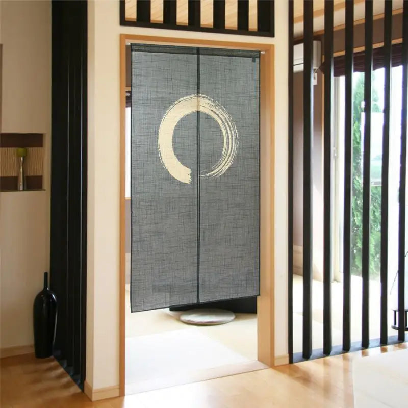 Giapponese Noren Enso Blu - 85 x 150 cm