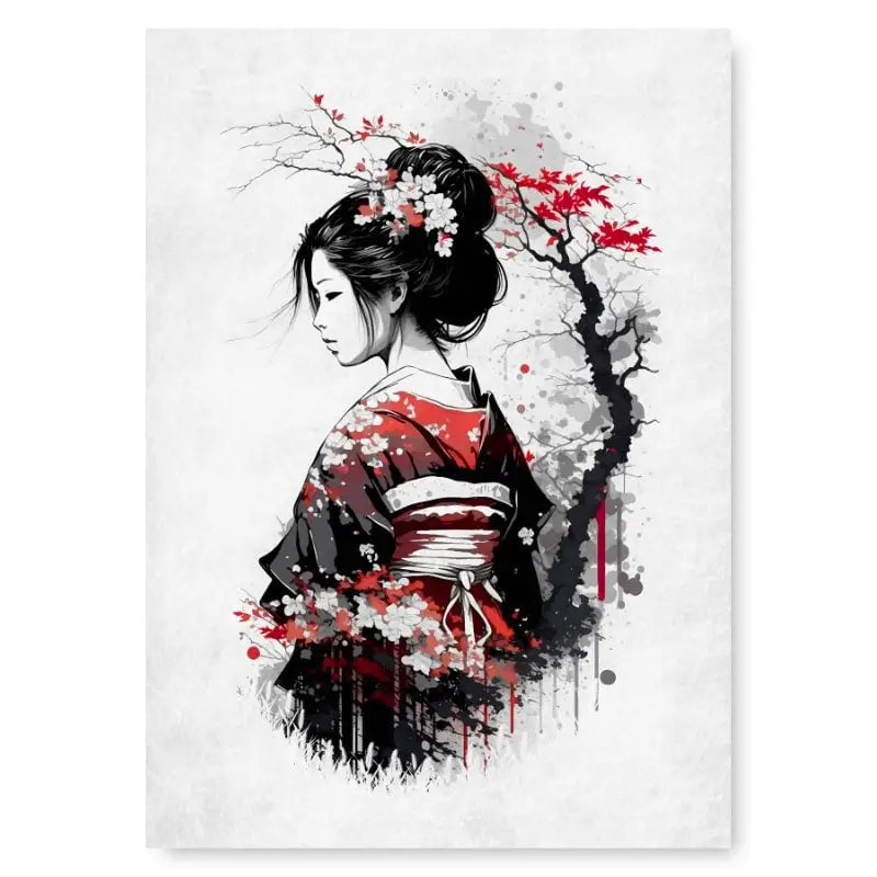 Nostalgia di una geisha Poster giapponese - A3