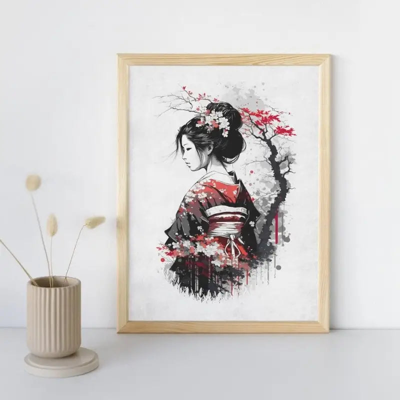 Nostalgia di una geisha Poster giapponese - A3